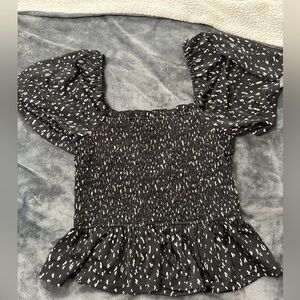 Elegant Black and White Women's Top